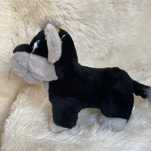 Goffa Panther Plushy Cub Stuffed Toy Black Gray Big Cat Plush Stuffy Vintage - Picture 5 of 12